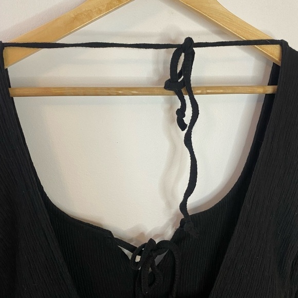 NWOT Free People Beach Brynne Black Bell Sleeve Mini - Picture 6 of 10